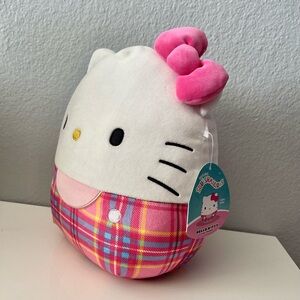 Hello Kitty Plush with Pink Bow and Plaid Outfit